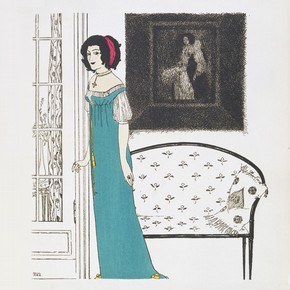第四版来自“保罗·波烈的长袍，racontées par Paul Iribe”，由保罗·波烈创作，1908年出版。编号211073 NAL