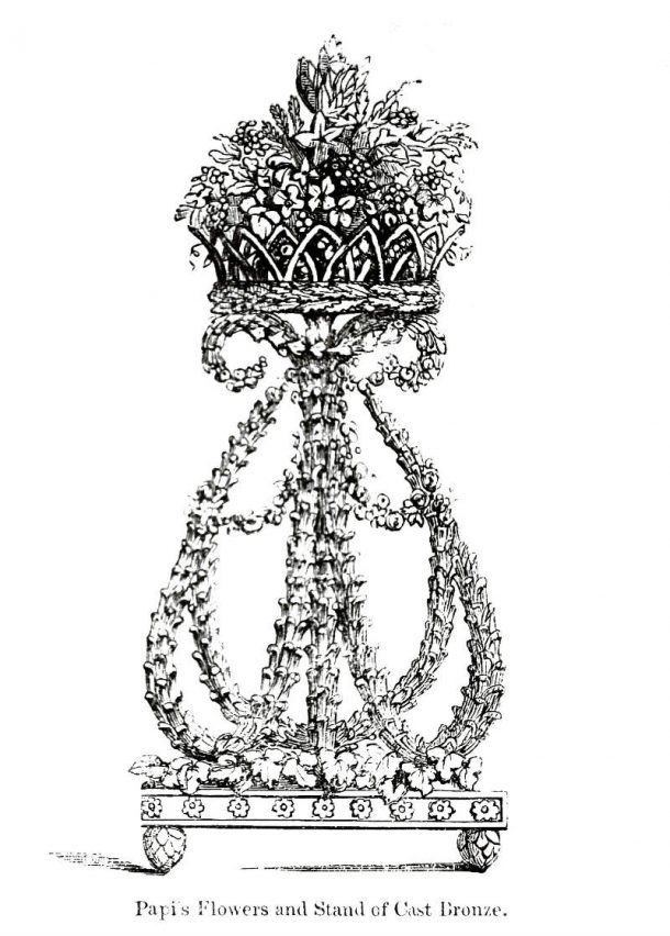 c .爸爸三脚架花篮(雕刻:官方的展览目录,1851年伦敦奥运会,p。1300年,n。116)。