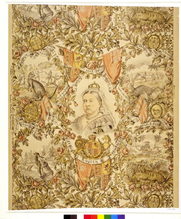 维多利亚女王的登基50周年,卫生壁纸,f·斯科特&儿子,1887