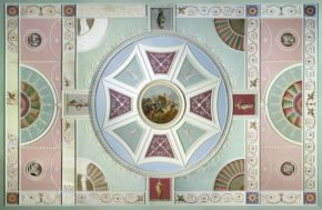 天花板;粉刷石膏;从5艾德菲阶地;由罗伯特·亚当(1728 - 92)。