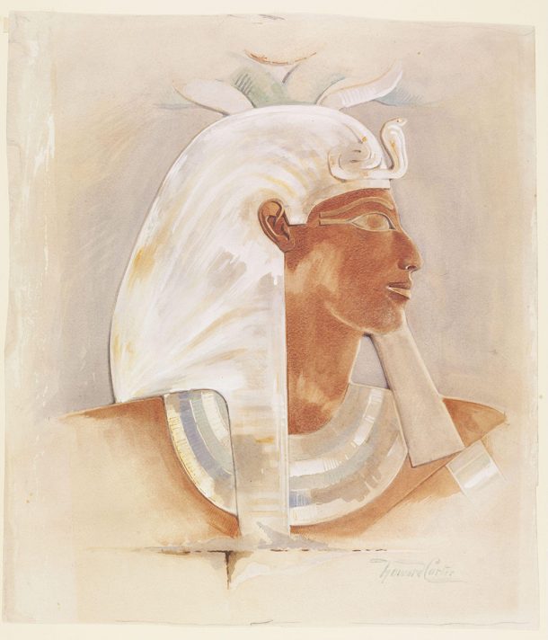 一幅埃及王后的侧面画像