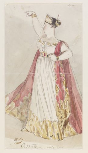 阿尔弗雷德·爱德华·沙龙餐厅夫人面如美狄亚,1826。博物馆数量e.3318 - 1922。©维多利亚和阿尔伯特博物馆。
