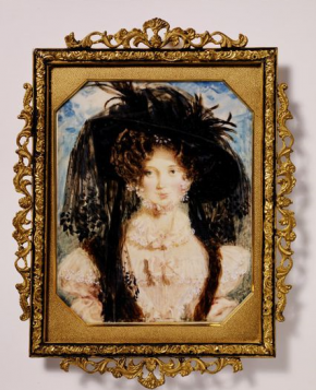 阿尔弗雷德·爱德华·沙龙餐厅的画像哈里特·德·温特,彼得•德温特夫人的风景画家,1828 - 1830。博物馆号码为1942。©维多利亚和阿尔伯特博物馆。