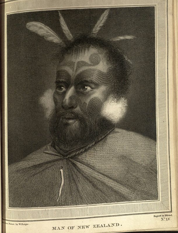 新西兰的毛利人的人的画像