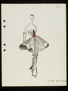 “爱情或者不Badine”设计的晚礼服卢Claverie帕奎因,冬季1950 - 51