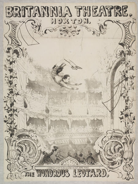 宣传《奇妙的紧身衣》的海报，由C. Ramsay印刷，大约在1860年。博物馆没有。e.4885 - 1923。©维多利亚和阿尔伯特博物馆