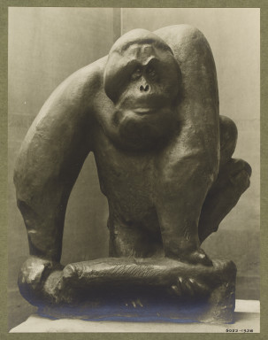 5052 - 1938年的照片由弗里茨·贝恩题为“Orang-outang”雕塑