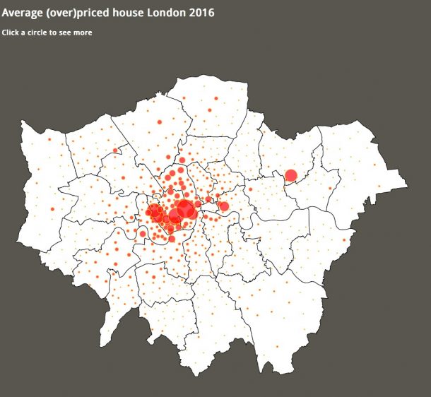 数据可视化在伦敦平均房价的瓦莱丽·梅斯