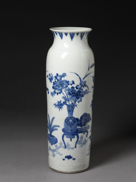 花瓶(rolwagen),瓷器,景德镇,中国,1630 - 50,