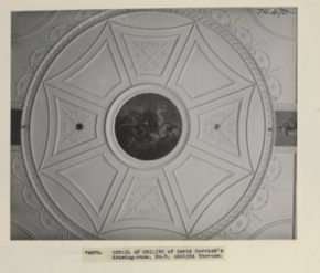 天花板;粉刷石膏;从5艾德菲阶地;由罗伯特·亚当(1728 - 92)。
