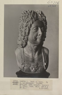 乔治一世半身像;象牙;d·勒·马尚;英国18世纪。负号65728，(1931年拍摄)