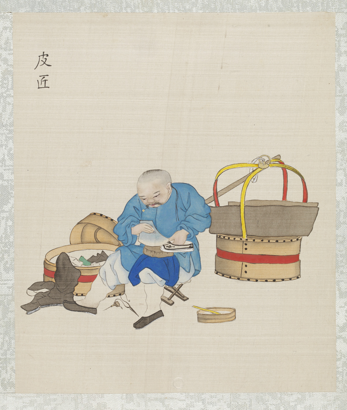 补鞋匠,在纸上水彩(7790:18)©维多利亚和阿尔伯特博物馆