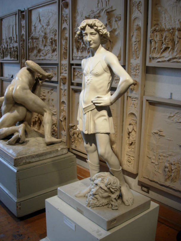 在PAFA Verrocchio的大卫。形象,由宾西法尼亚美术学院的。