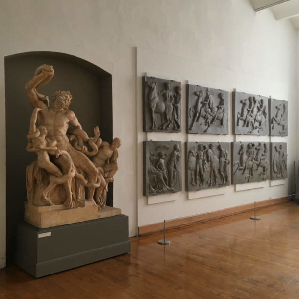 拉奥孔和PAFA帕台农神庙浮雕。形象,由宾西法尼亚美术学院的。