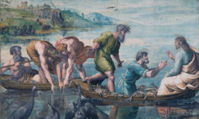 鱼类的奇迹般的吃水、卡通、拉斐尔,大约1515©皇家收藏